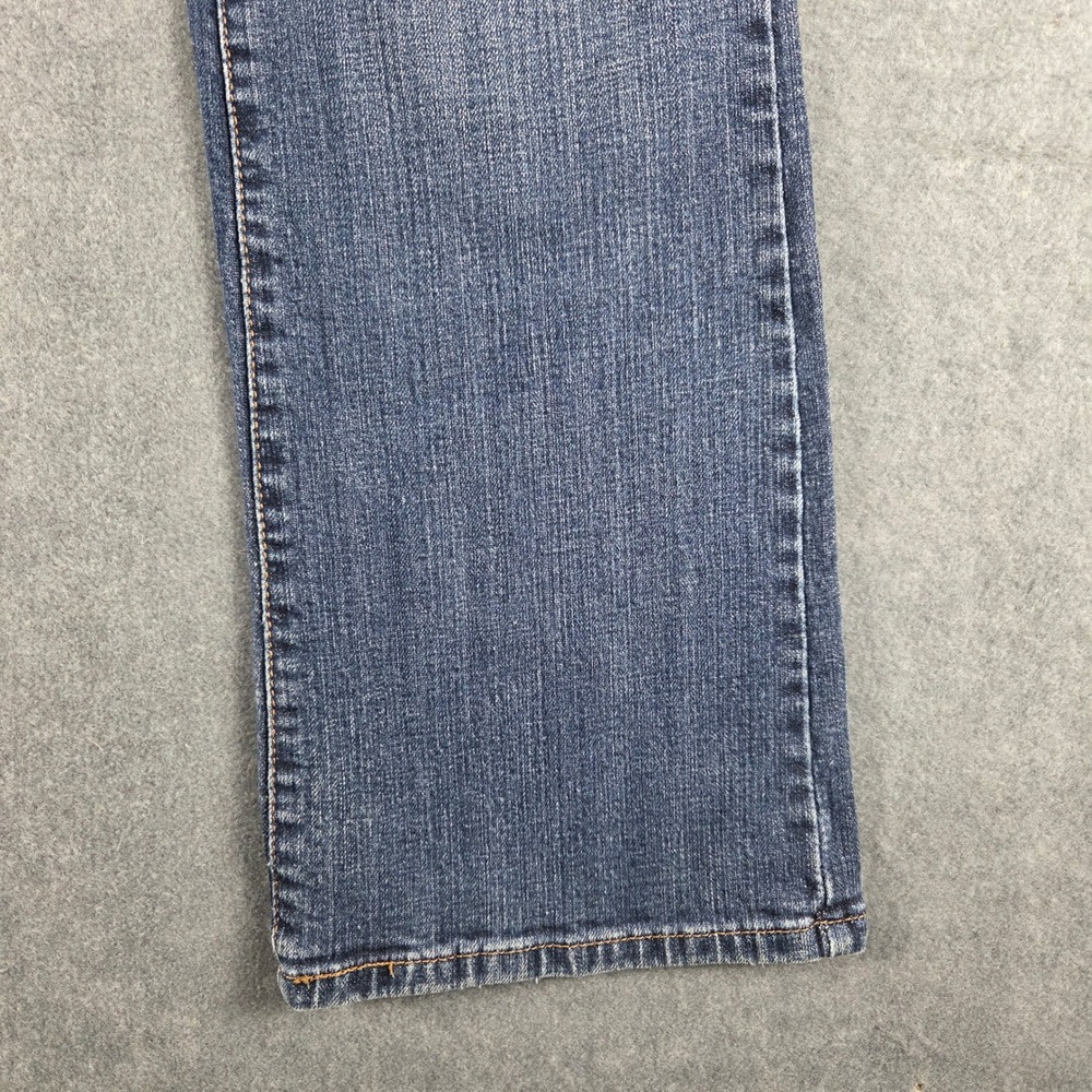 Levis 515 Bootcut Jeans Womens14 S/C Blue Stretch Denim Dark Wash Mid Rise Flare - Picture 5 of 16